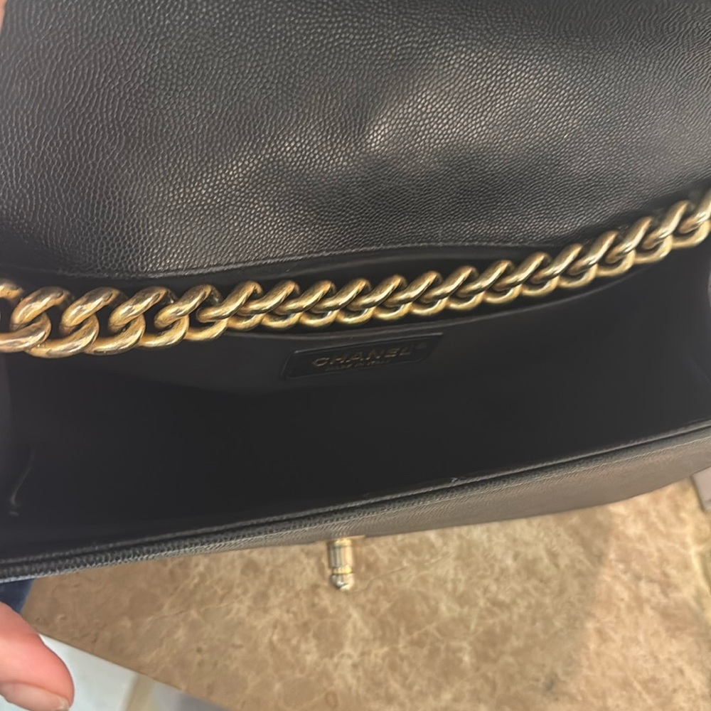 SOLD Chanel Caviar Boy Bag w/ Gold Hardware Flap Handbag - Picture 12 of 16